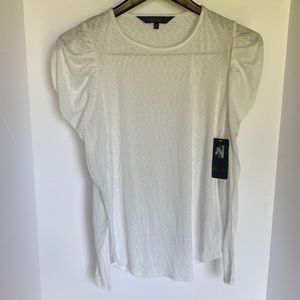 XS ladies long sleeves with should accent tucks rounded neck